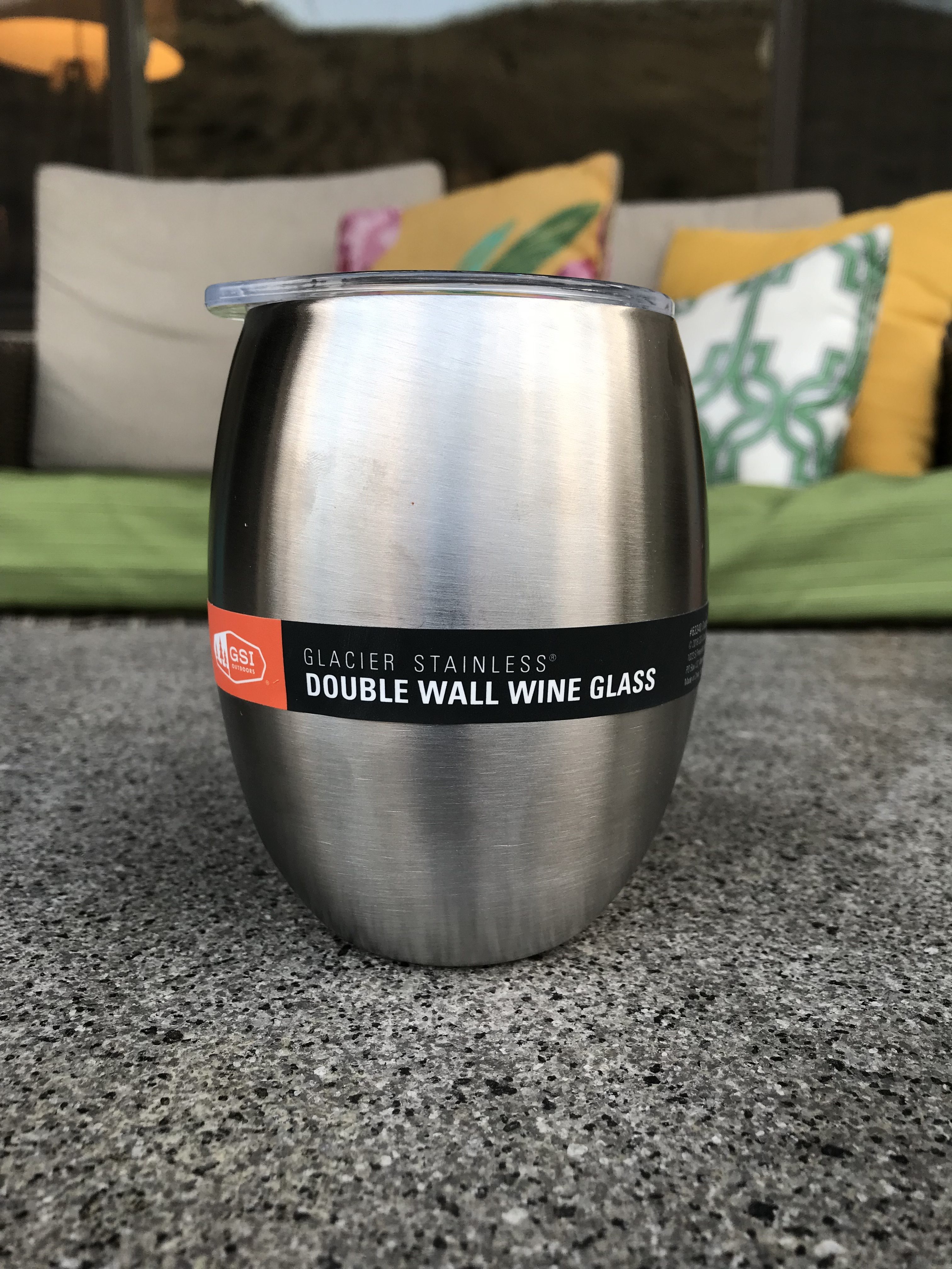 Glacier Stainless Double Wall Wine Glass