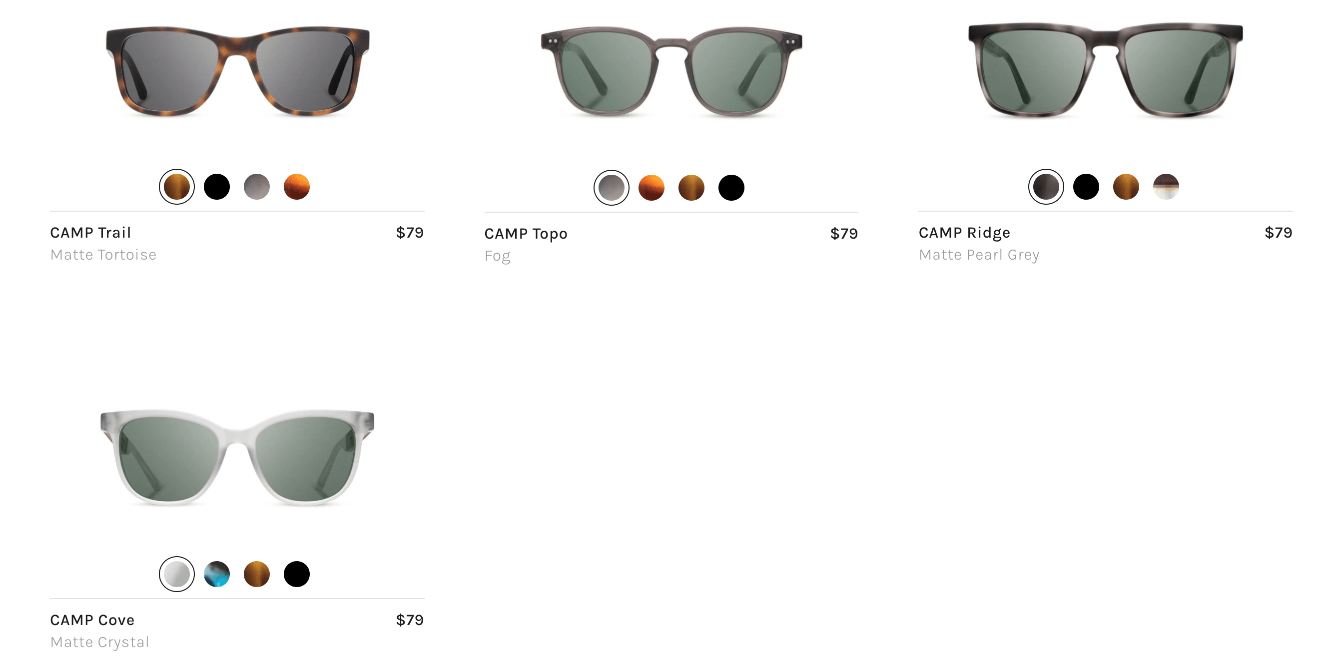 camp cove sunglasses