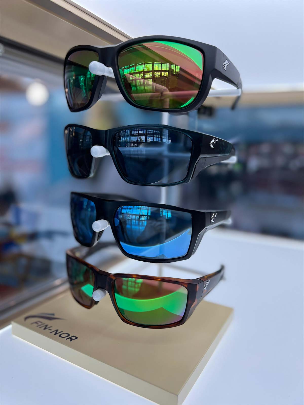 pair of Fin-Nor Sunglasses with Glass Lenses