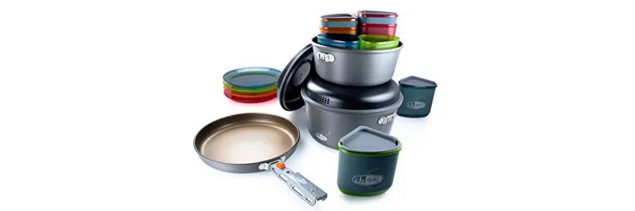 GSI Outdoors - Pinnacle Camper, Nesting Cook Set, Superior Backcountry Cookware