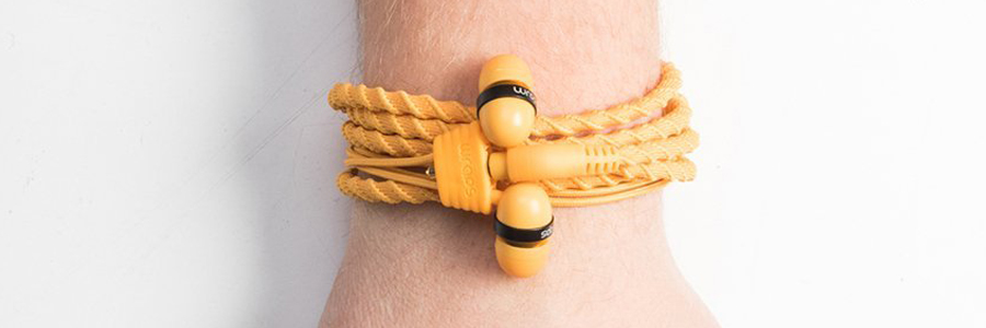 Wraps Wearable Braided Wristband Headphone Earbuds