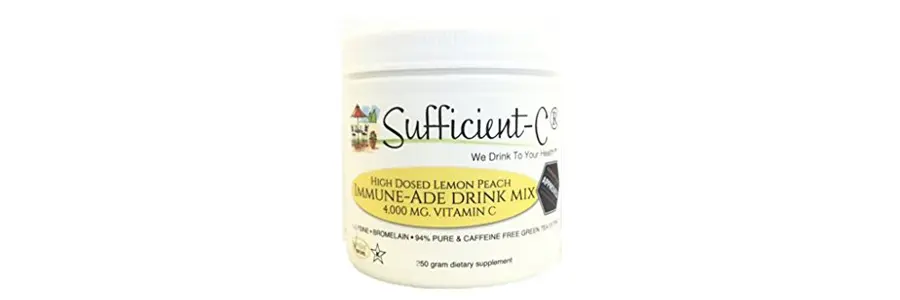 Sufficient-C High Dose Lemon Peach Immune-Ade Drink Mix