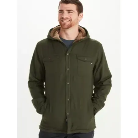Marmot Men's Ridgefield Sherpa-Lined Flannel Hoody