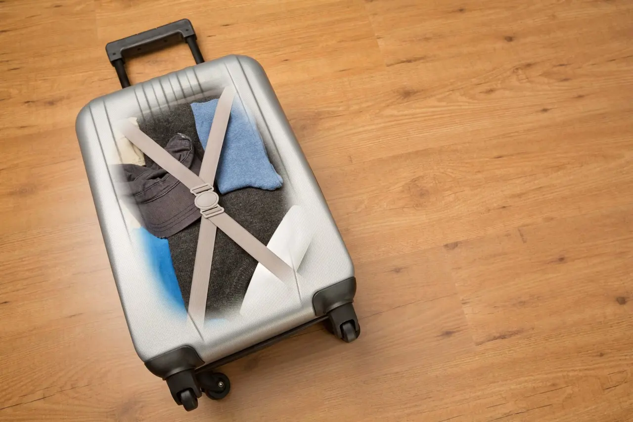 packed suitcase