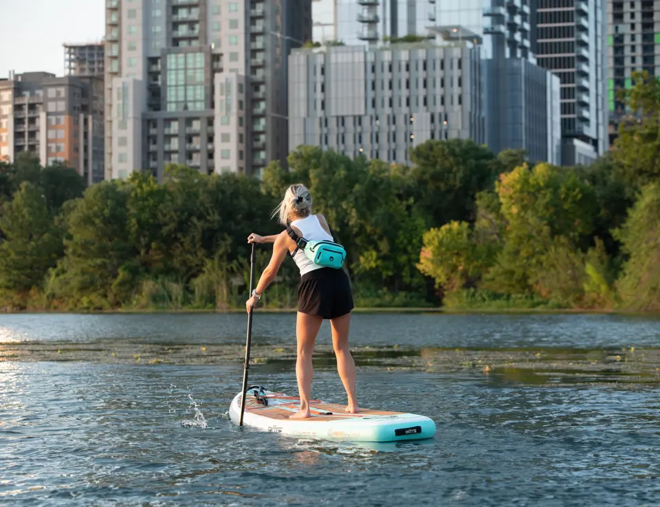 Bote Highwater Belt Pack on paddleboarder