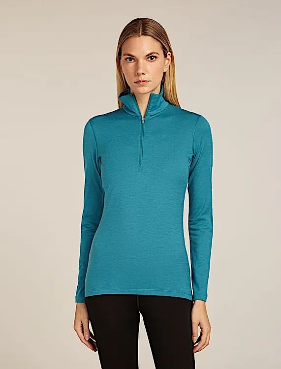 Icebreaker Women''s Merino 200 Oasis. Long Sleeve Half Zip Thermal Top