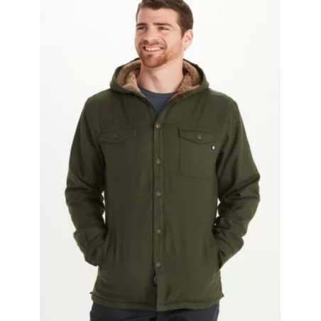 Marmot Men's Ridgefield Sherpa-Lined Flannel Hoody