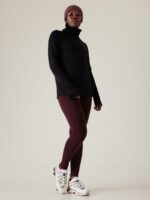 Athleta’s Altitude Stash Tight in Polartec Power Stretch spiced cabernet