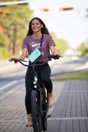 Biking with BOTE’s Highwater Hitchhiker XL Crossbody Bag