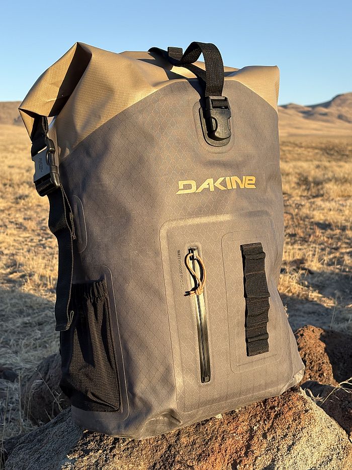 Dakine’s Cyclone Wet/Dry Rolltop Pack in the desert