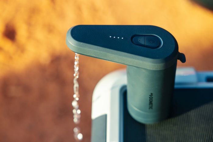 Dometic Recon 360 Faucet with water flowing